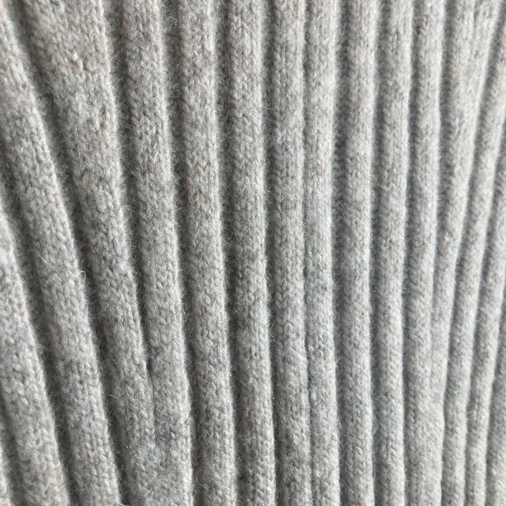 Rib Knit Mini Flare Sweater Dress Oatmeal Grey/Cream NWOT - Picture 5 of 7